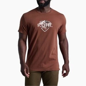 KUHL Men's Born in the Mountains T-Shirt Brick Orange Rust Medium